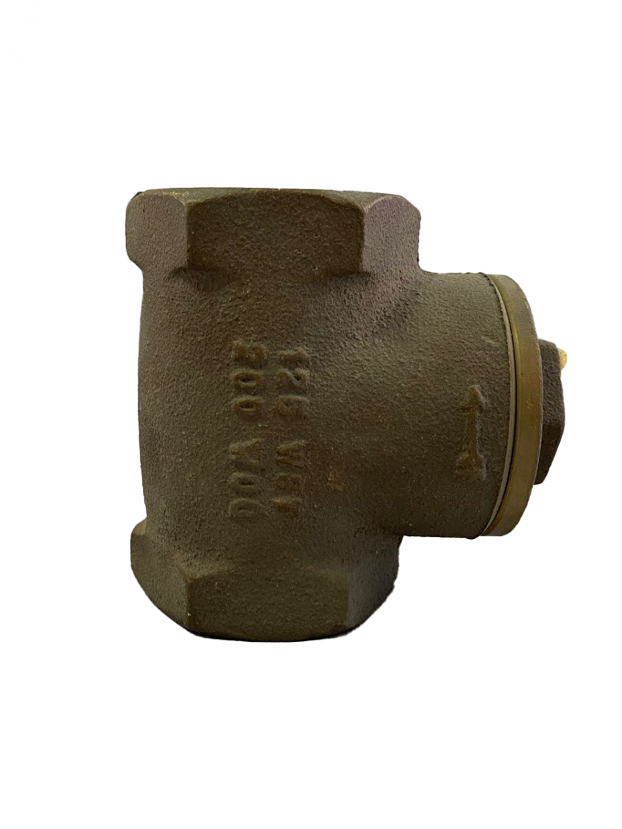 CHEQUE DE COMPUERTA DE BRONCE   1 1/2 PULG. INST. VERTI/HOR 125 PSI VAPOR, 200 PSI AGUA, ACEITE Y GA