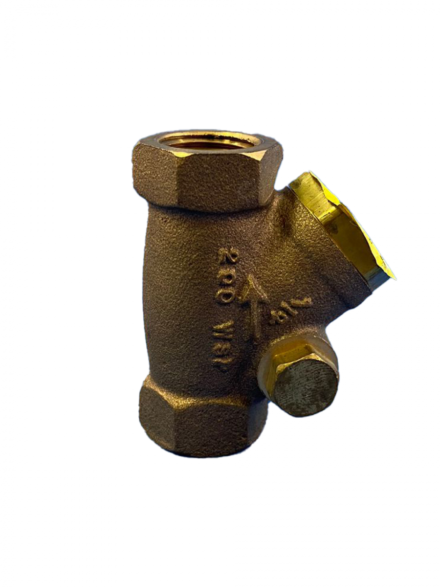 CHEQUE DE COMPUERTA BRONCE  1/2 PULG,  200 PSI VAPOR ,400 PSI AGUA,  AIRE Y  ACEITE